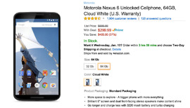 nexus 6 amazon deal