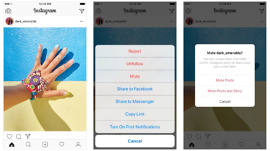 instagram mute button